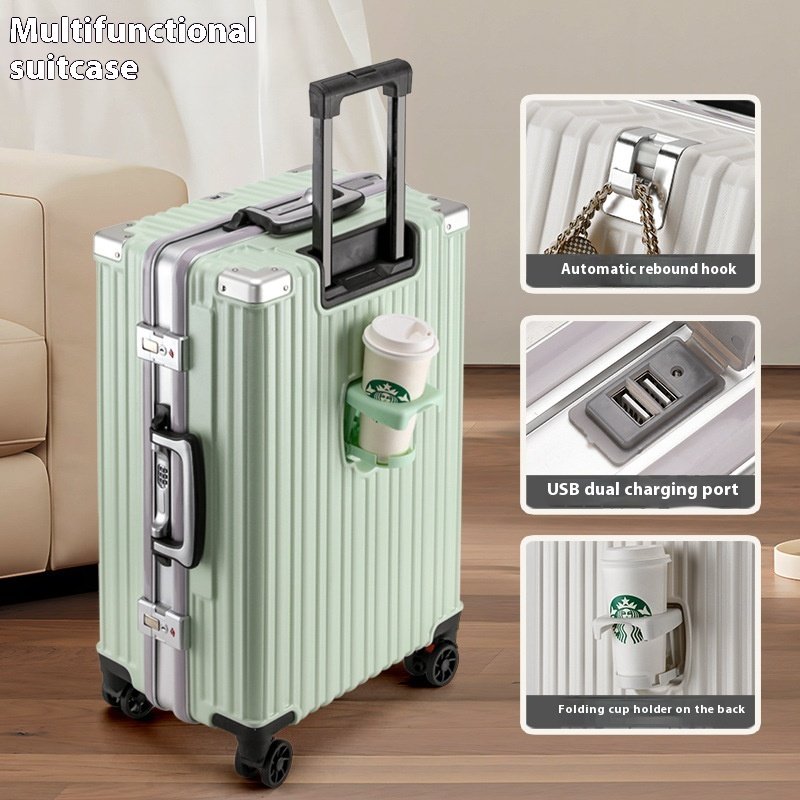 Trolley Password Universal Wheel Aluminum Frame Large Capacity Luggage - Image 4