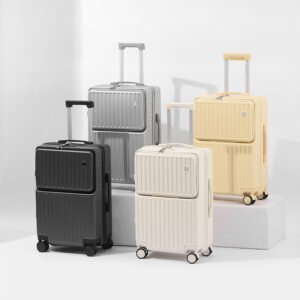 Front-buckle multi-functional suitcase, new design for women.