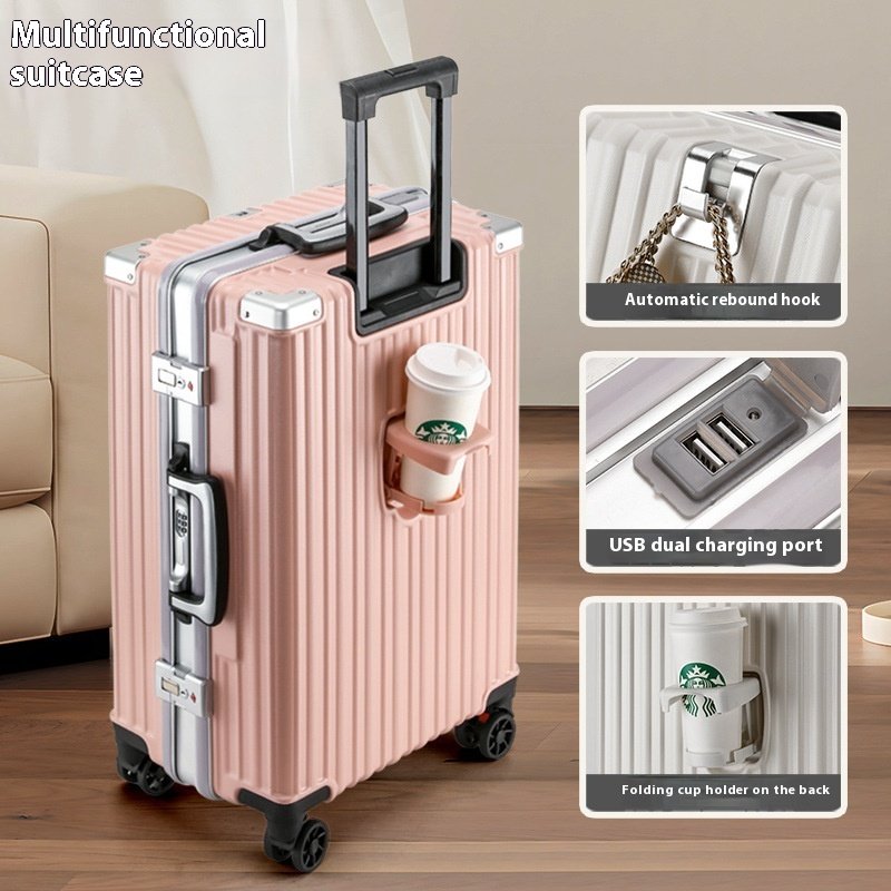 Trolley Password Universal Wheel Aluminum Frame Large Capacity Luggage - Image 3